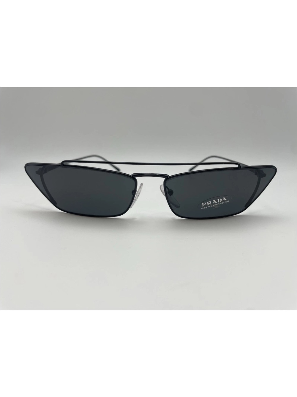 Prada Women’s Black Cat-Eye Metal Frame Sunglasses